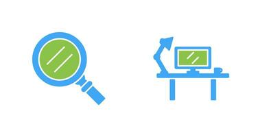 procurar e área de trabalho ícone vetor