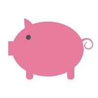 porco rosa, porquinho de desenho animado vetor