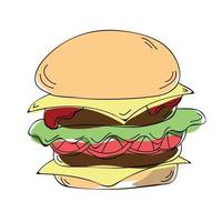 hambúrguer e cheeseburger fast food vetor