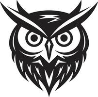 coruja mascote logotipo Series noturno guardião coruja vetor
