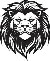 elegante caçador Preto vetor leão logotipo Projeto excelência selvagem força uma Preto leão emblema logotipo