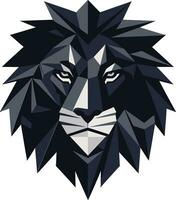 orgulhoso poder Preto leão ícone dentro vetor perseguição excelência leão logotipo excelência
