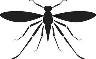 intrincado mosquito emblema minimalista mosquito logotipo vetor
