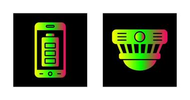 Móvel bateria e detector ícone vetor