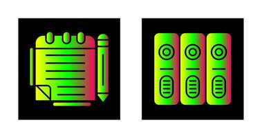 bloco de anotações e documento ícone vetor