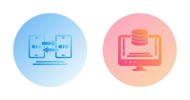 dados sincronização e dados armazenamento ícone vetor