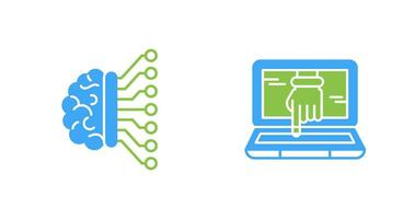 máquina Aprendendo e hacking ícone vetor