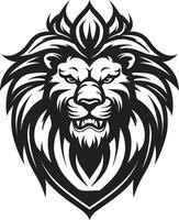 lustroso soberano leão logotipo excelência perseguição beleza Preto vetor leão ícone