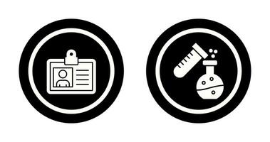 identidade e laboratório ícone vetor