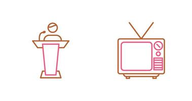 eleito candidato e televisão ícone vetor