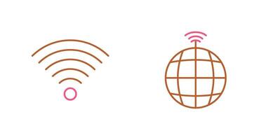 sinal em do utilizador e global sinais ícone vetor