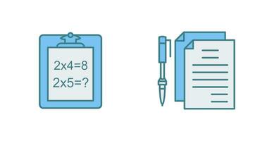 resolução questão e documento e caneta ícone vetor