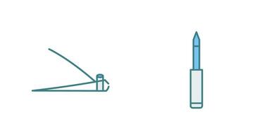 corta-unhas e delineador ícone vetor