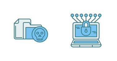 infectado Arquivo e dinheiro hacking ícone vetor