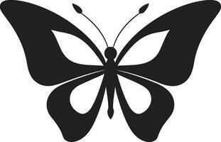borboleta graça dentro sombras uma Eterno emblema intrincado vibração dentro noir Preto borboleta símbolo vetor