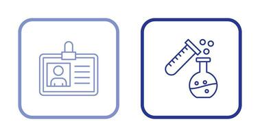 identidade e laboratório ícone vetor