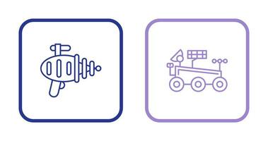 laser arma de fogo Marte Andarilho ícone vetor