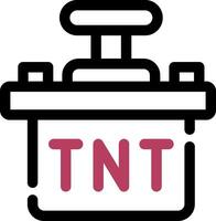 design de ícone criativo tnt vetor