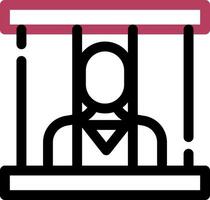 design de ícone criativo de prisioneiro vetor