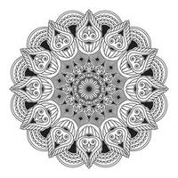 elemento isolado mandala de design de plano de fundo padrão ornamental vetor