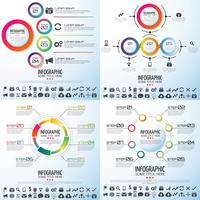 Modelo de design de infografia vetor