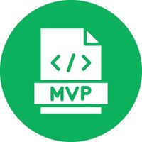 ilustração de design de ícone de vetor mvp