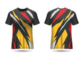 design de esporte de t-shirt. camisa de corrida. vista frontal e traseira uniforme. vetor