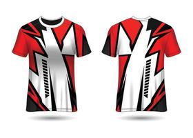 design de esporte de t-shirt. camisa de corrida. vista frontal e traseira uniforme. vetor