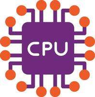 ilustração de design de ícone de vetor de CPU