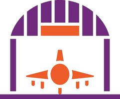 ilustração de design de ícone de vetor de hangar