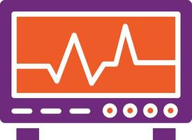 ilustração de design de ícone de vetor de monitor ecg