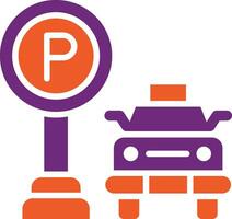 ilustração de design de ícone de vetor de estacionamento