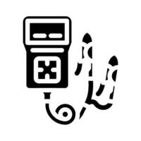 bateria Verifica carro mecânico glifo ícone vetor ilustração