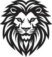 lustroso e à moda poder desencadeado dentro leão logotipo Caçando para excelência Preto leão ícone domínio vetor