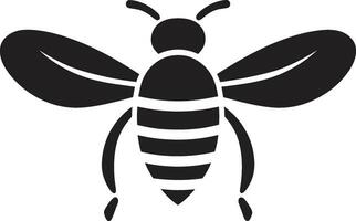 Preto abelha casaco do braços abelha realeza logotipo vetor
