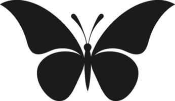 esculpido asas Preto vetor emblema elegância dentro monocromático borboleta ícone
