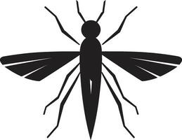 negrito mosquito insígnia geométrico mosquito marca vetor