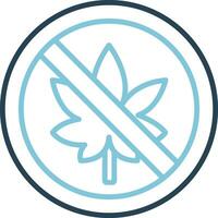 não cannabis vetor ícone
