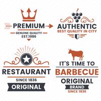 Restaurante Retro Vector Logo para banner