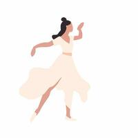 vetor ilustração. dançando à moda mulher. isolado desenho animado esboço personagens em branco fundo.