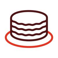 morango bolo vetor Grosso linha dois cor ícones para pessoal e comercial usar.