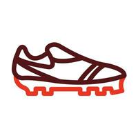 futebol sapatos vetor Grosso linha dois cor ícones para pessoal e comercial usar.