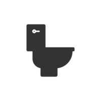 ícone de vetor de vaso sanitário isolado