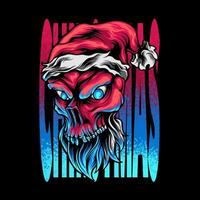 cabeça de caveira natal vetor