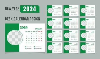 escrivaninha calendário 2024 vetor