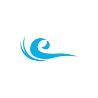 carta e azul ondas Projeto logotipo vetor