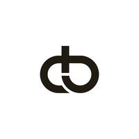carta db simples ciclo linha geométrico logotipo vetor