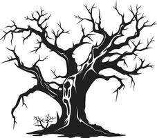 naturezas tranquilo despedida uma silencioso morto árvore dentro vetor desvaneça para atemporalidade monocromático beleza do uma morto árvore