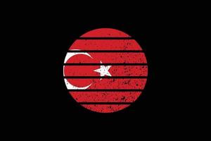 bandeira do estilo grunge da Turquia. ilustração vetorial. vetor