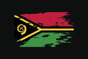 bandeira do estilo grunge do vanuatu. ilustração vetorial. vetor